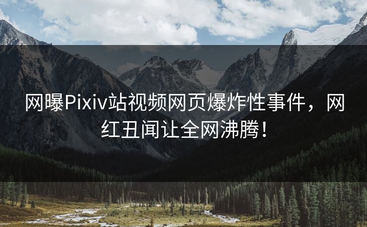 网曝Pixiv站视频网页爆炸性事件，网红丑闻让全网沸腾！