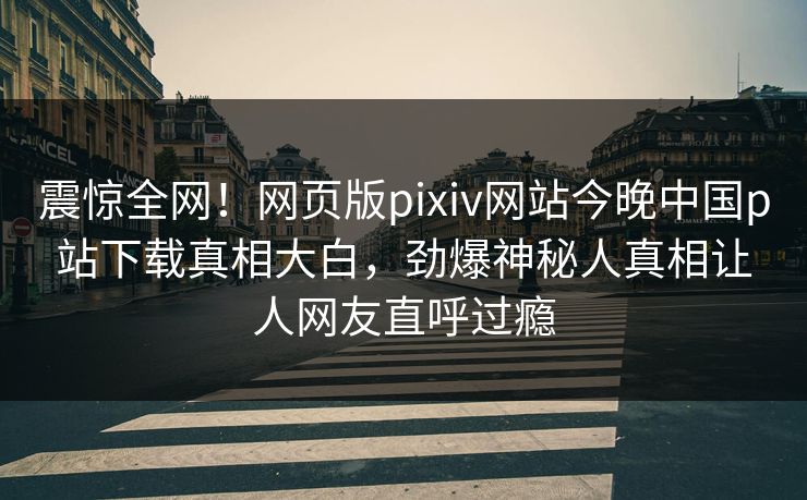 震惊全网！网页版pixiv网站今晚中国p站下载真相大白，劲爆神秘人真相让人网友直呼过瘾